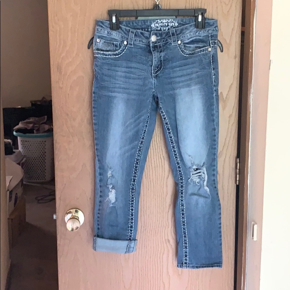 Denim capris